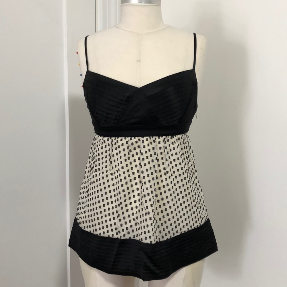 BCBG MaxAzria. Pleated Bodice Silk Camisole. XS